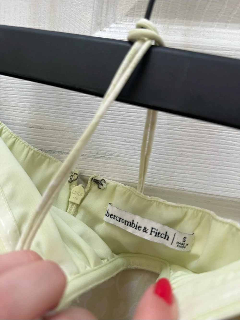 Abercrombie & Fitch light Green Slip Dress halter strapless floral  s small